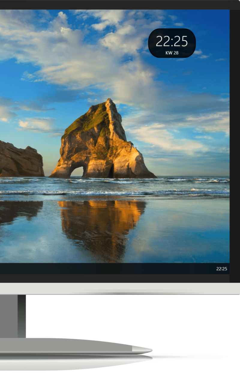 Minimodus halb im Monitor